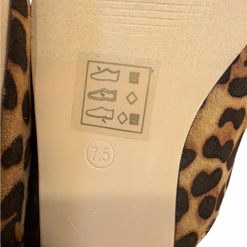 Beast Fashion Leopard Print Mules Brown Black Size 7.5 Slip On Pointed Toe NEW - Picture 10 of 12